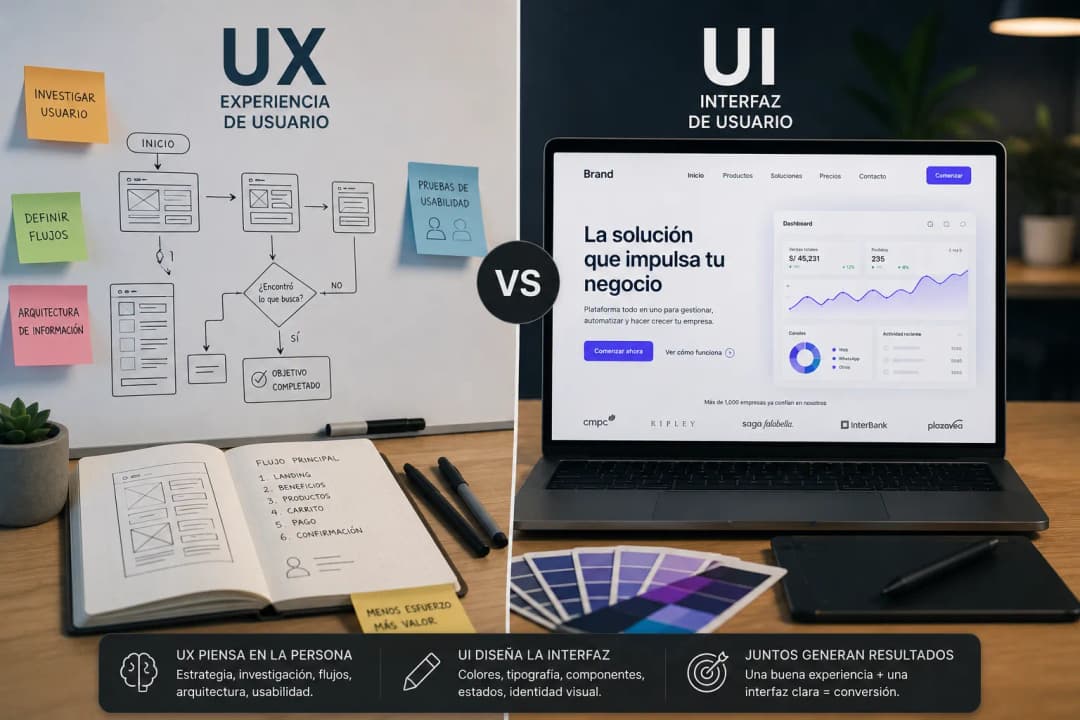 UX vs. UI: cómo influyen en la conversión de tu web