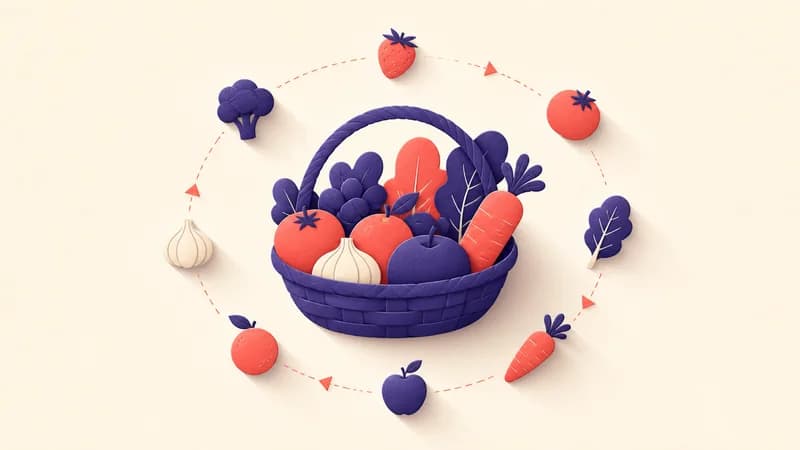 Canasta de frutas y verduras semanal